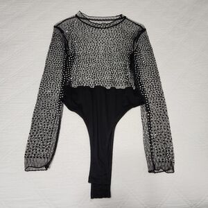 Rinestone Mesh Bodysuit